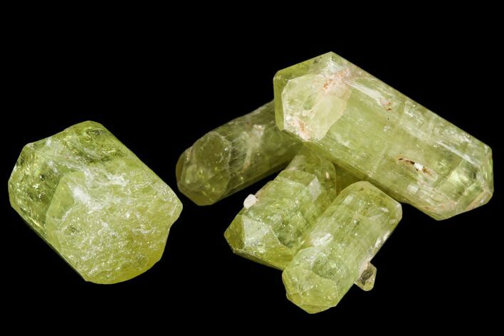 Bag Of Five Yellow Apatite Crystals ( - ) - Morocco #108369